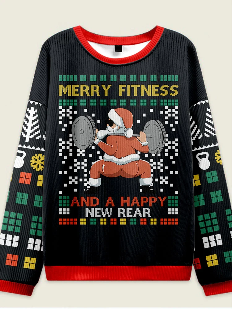 

Новые рождественские свитера с 3D принтом Muscle Santa Ugly, забавные спортивные костюмы унисекс с рисунком Санта-Клауса для фитнеса, праздничный рождественский свитшот