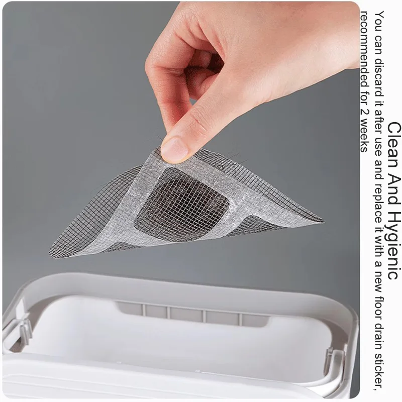 50Pcs Disposable Drain Hair Catcher Anti-insect And Anti-clogging Floor Drain Filter Self Adhesive Kitchen Bathroom Accessories