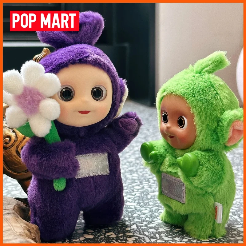 Popmart teletubbies série diga olá figura caixa cega brinquedo chaveiro presente na moda bonecas caixa misteriosa ornamentos crianças presentes