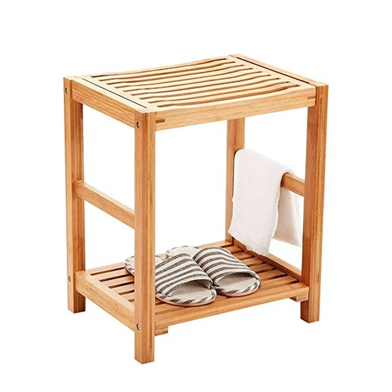 Bamboo Shower Seat Bench Wooden Bathroom Stool Spa Chair bamboo chairs for living room