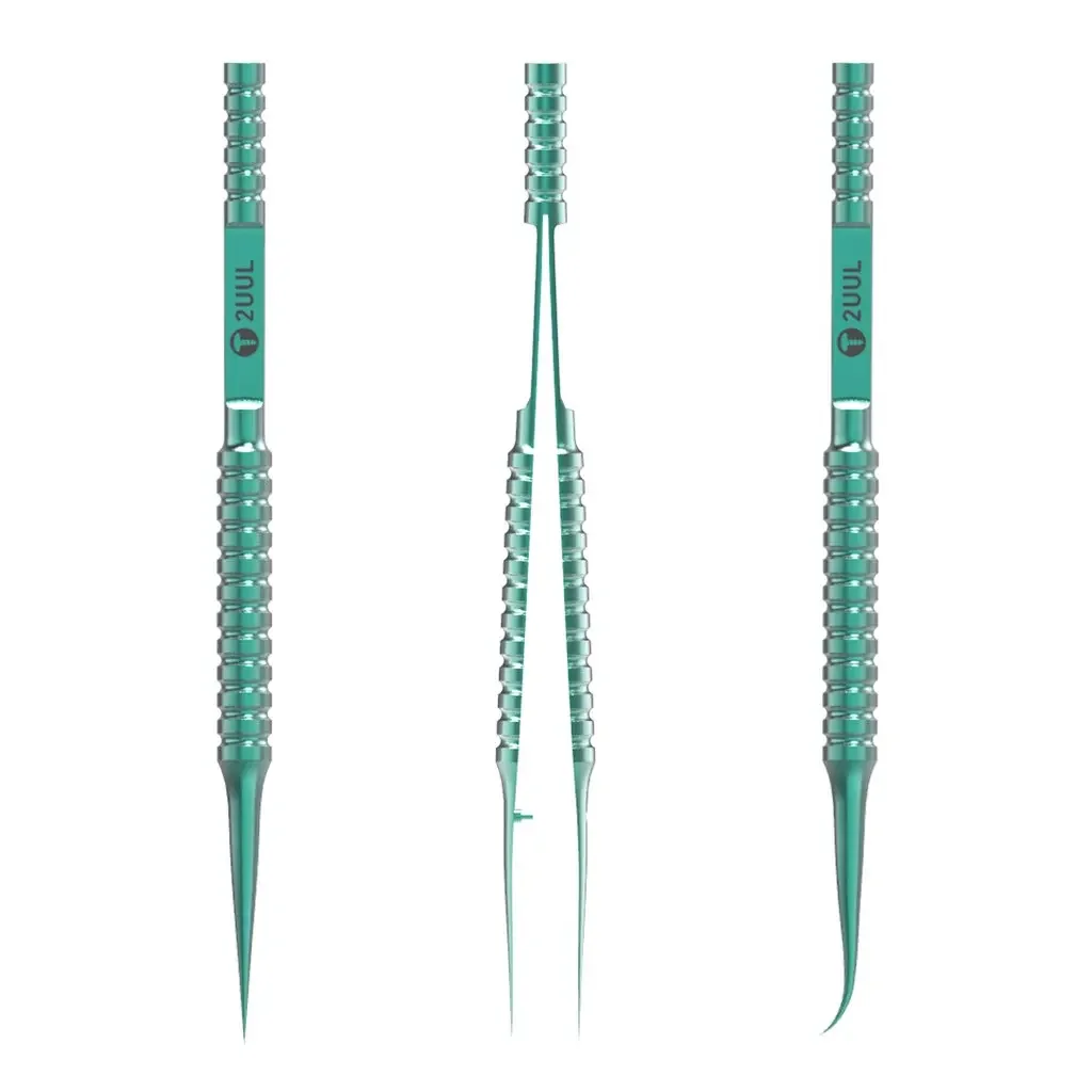 Pinças de Liga de Titânio Bga ic Chip Flying Wire ic Repair Forceps Motherboard Eletrônica Precisa Verde 2uul