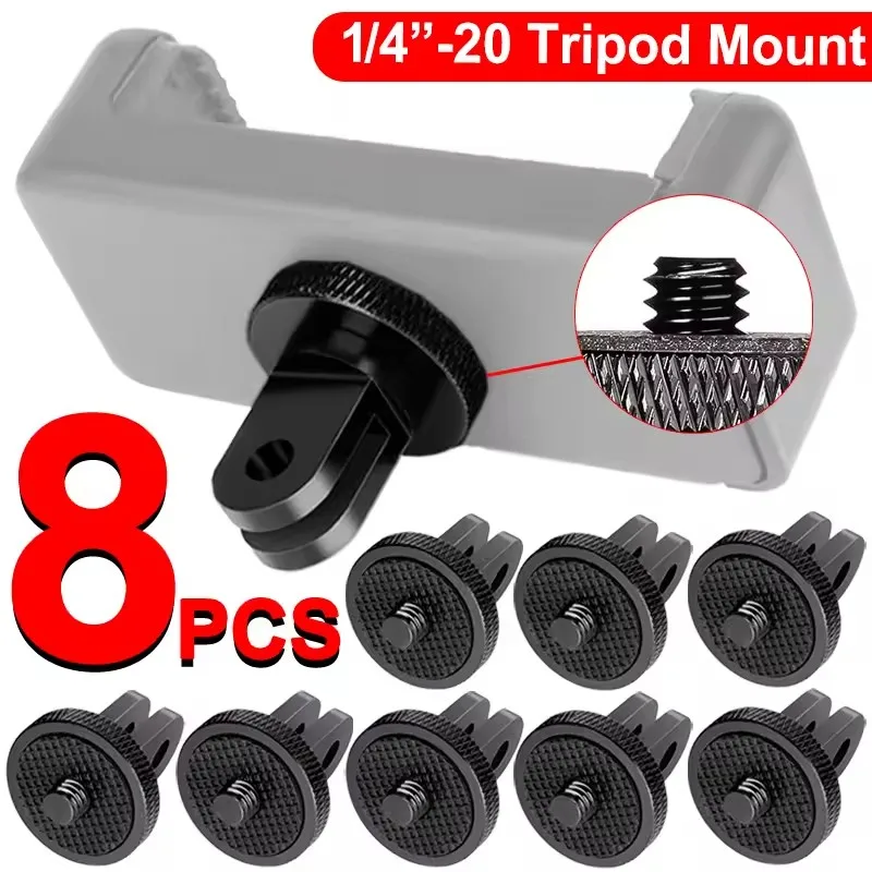 1/4 Inch Screw Tripod Adapter for Gopro 13 12 11 Camera 1/4”-20 Tripod Mount for Gopro Action Cameras Standard 1/4 Accessories