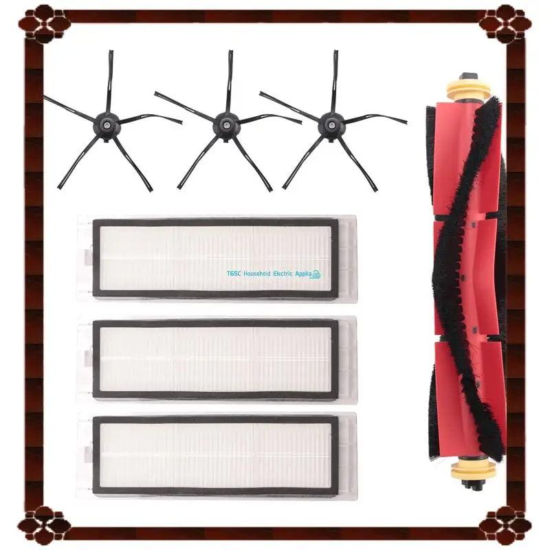 24 ساعة التسليم 7 قطعة ل Xiaomi Roborock S4 E4 S5 S6 S5 ماكس المطاط الجانب فرشاة الرئيسية الأسطوانة فلتر HEPA ماكس فرشاة تصفية Sp