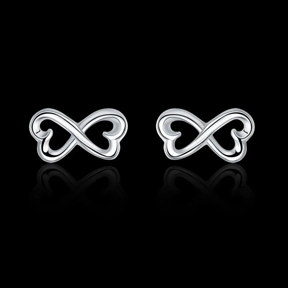 

wholesale hot Brands 925 Sterling Silver Creative numbers stud Earrings for Women Fashion Holiday gifts Charm party Jewelry