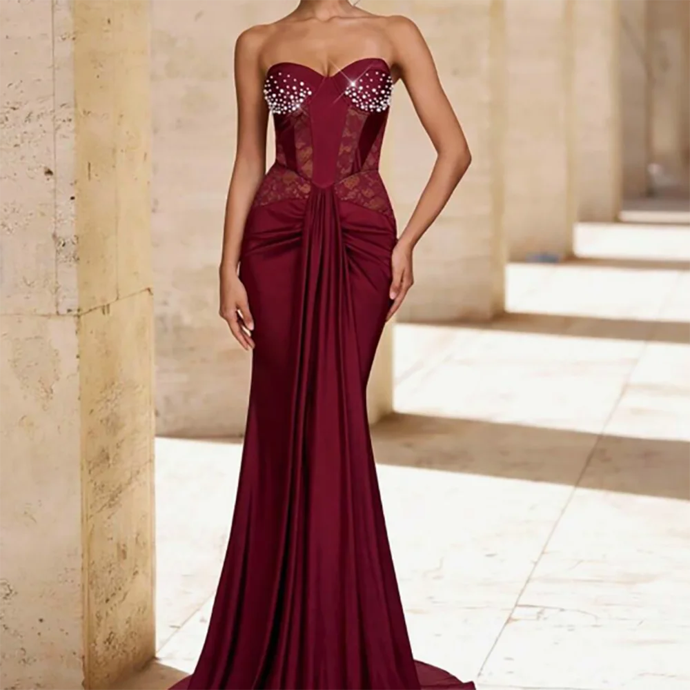 Классические милые кружевные плиссированные вечерние платья без рукавов с бисером, вечерние платья для дня рождения, выпускного вечера по индивидуальному заказу