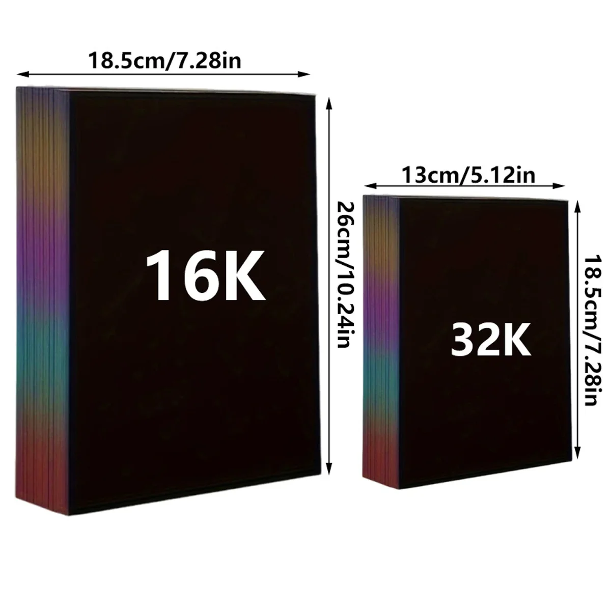 10/20/40Pcs 16K 32K Magic Scratch Paper Set with Bamboo Pens Rainbow Craft Sheets for Christmas Gift Giving Holiday Handmade ZSY