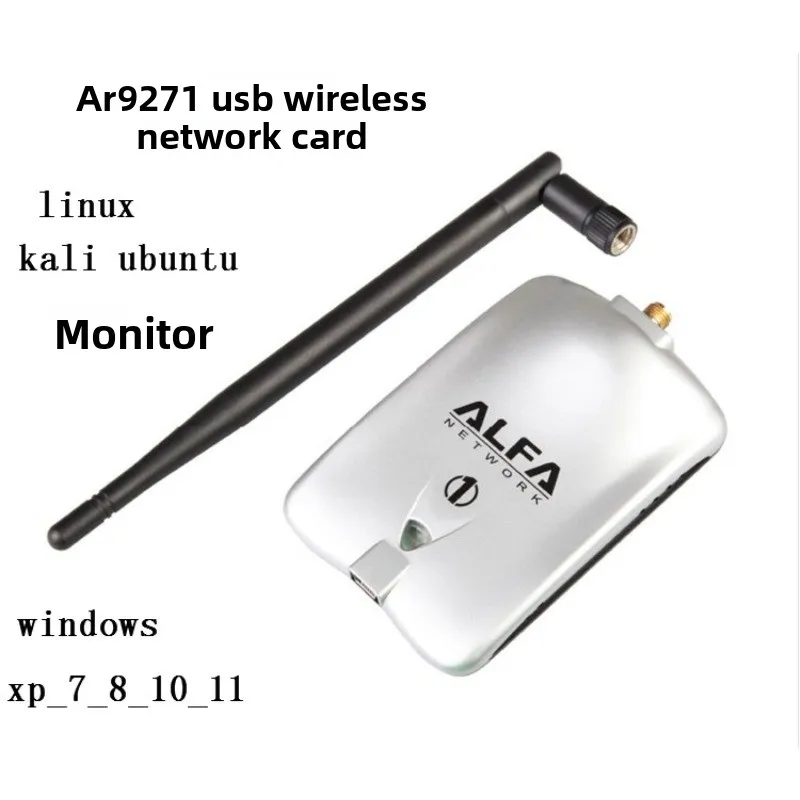 High power ar9271 network card awus036nha bt5 kali linux ubuntu ros raspberry pi