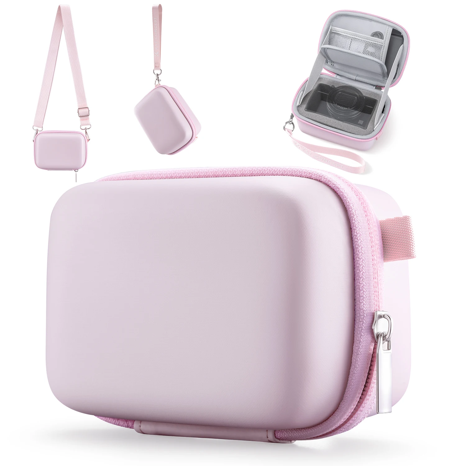 K&F CONCEPT Mini Digitale Camera Tas EVA Handtas voor Canon IXUS Kodak Pixpro FZ55 Nikon Coolpix A100 Fuji Finepix Z90 DSLR Koffer