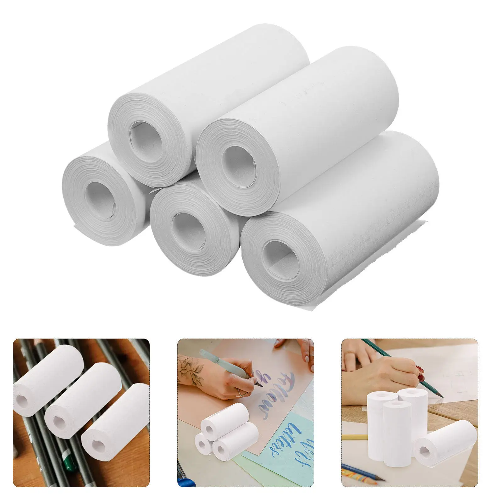 

10 Rolls Rectangular Thermal Label Stickers for Arts Crafts Color Coding Filing System Removable Adhesive Label Sticker Office