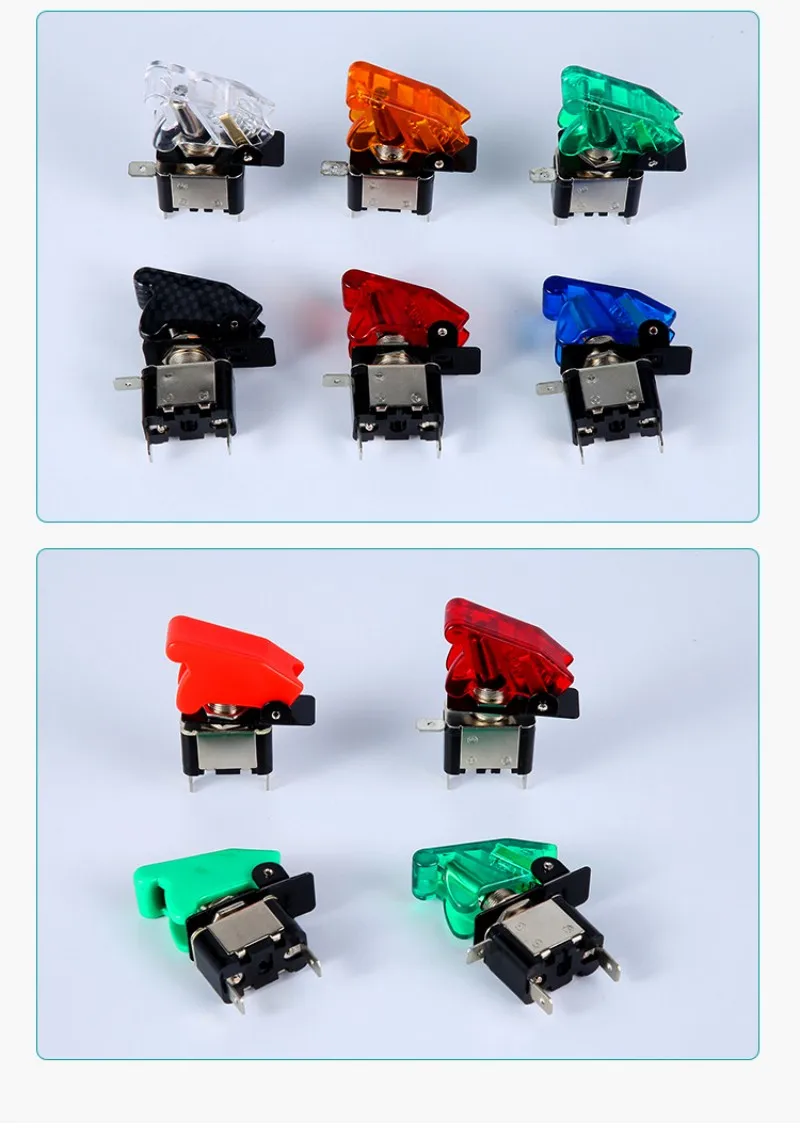 ASW07 Wippschalter, Netzschalter, DC12V, 20A, Kippschalter mit Licht und Abdeckung, geeignet für Fahrzeugmodifikationen usw. – Detail 4