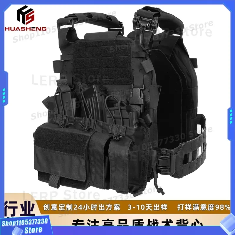 Quick Release Tactical Vest 500D Nylon Outdoor Military Fan Training Gear Lightweight Protective Multi Attachment Bag Durable