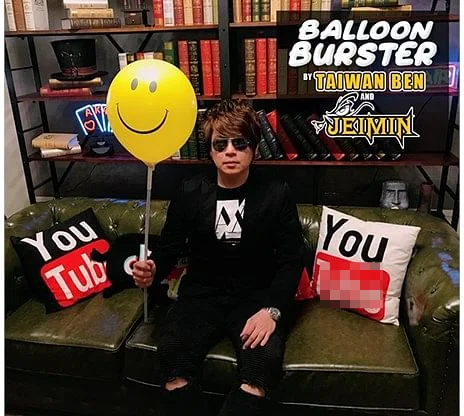 Balloon Burster by Taiwan Ben and Jeimin Lee Charge Magia Magician Stage Street Illusions Magic Tricks Gimmick Props Comedy