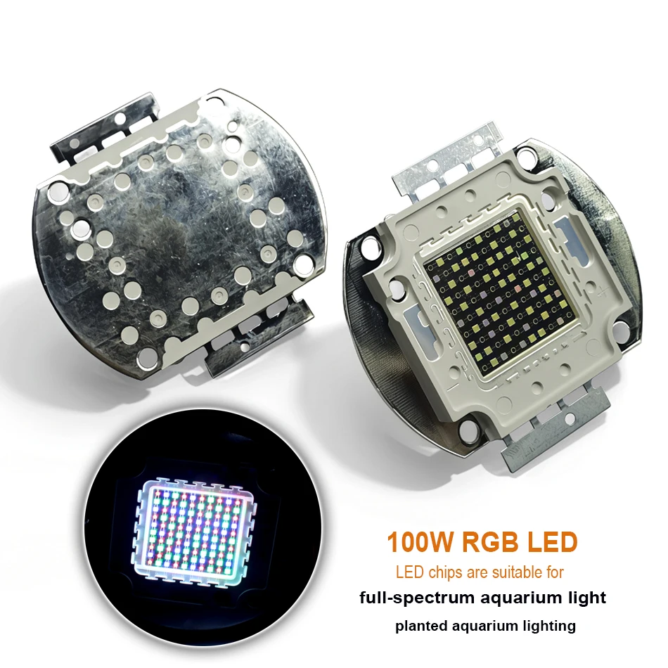 

Светодиодные лампы RGB 100 Вт, трехцветные, DC26-28V 3A, для полноспектрального освещения аквариумов и аквариумов с растениями.
