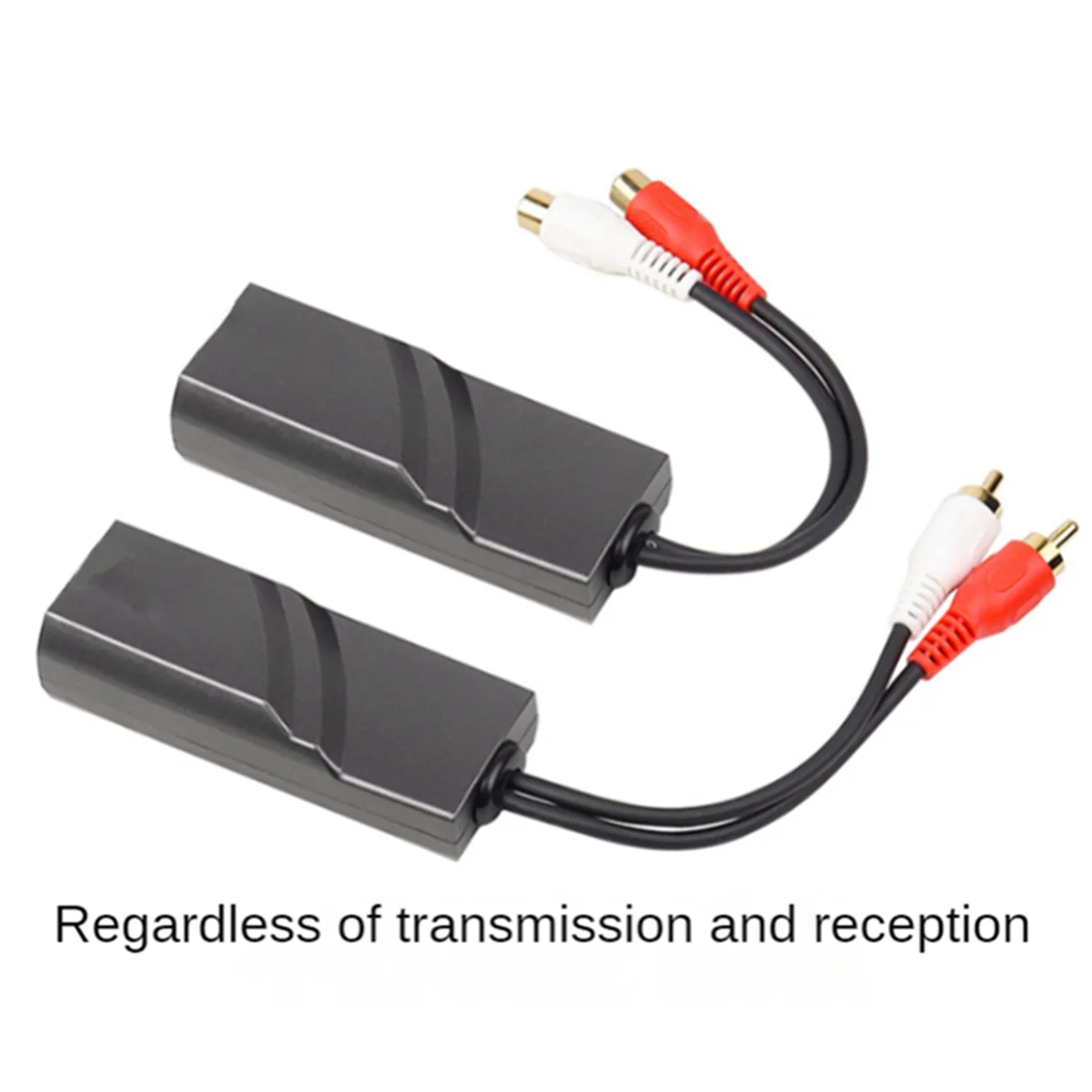 1 Pair RCA Audio Network Cable Extender Twisted Pair Transmitter RCA Interface 2-Way Audio Extender RJ45 to RCA Extender