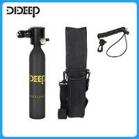 DIDEEP 0.5L Mini Scuba Diving Bottle Set,Up to 7-10Mins Underwater Diving Cylinder,Portable Lung Tank Outdoor Oxygen Gear