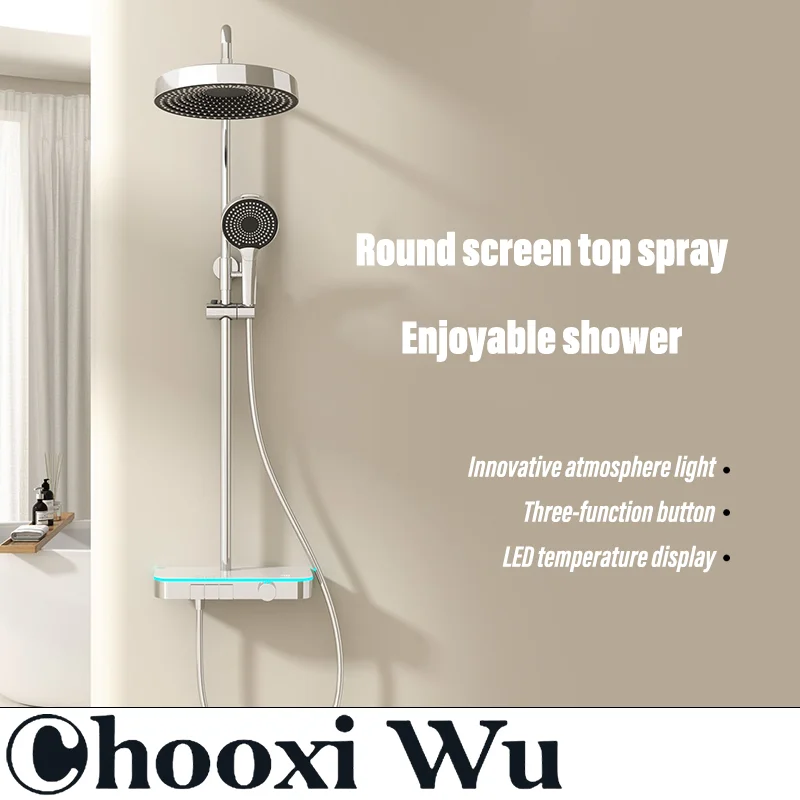 

CHOOXIWU - Create home decoration for you, simple shower set, digital shower set, hot and cold shower set, bathroom decoration