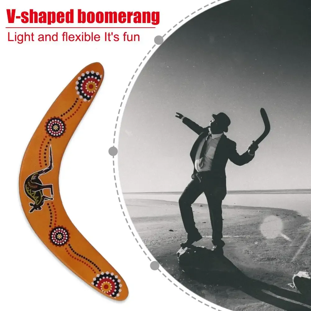 Känguru Throwback V-förmige Bumerang Flying Disc Throw Catch Outdoor-Spiel Kinderspielzeug Eltern-Kind-Interaktives Spiel Requisiten