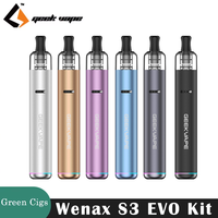 Original GeekVape Wenax S3 EVO Kit 18W Electronic Cigarette 1100mAh Battery 2ml S Pod Cartridge 0.8ohm Vaporizer Vape