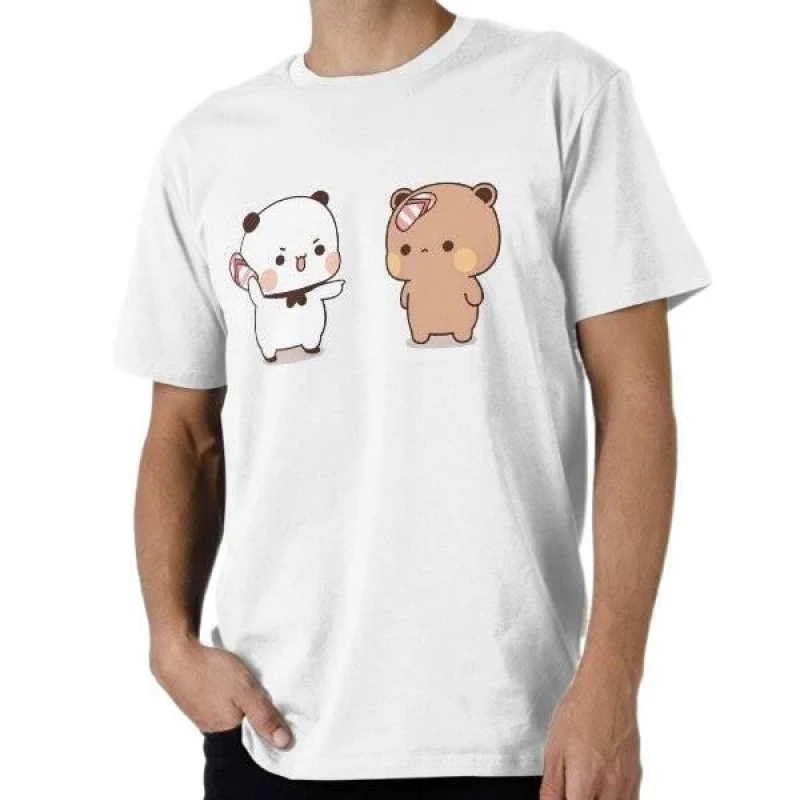 

Dudu Is Mad At Bubu Throwing Sandals Gift t shirt ‌kawaii‌ Panda Bear Cartoon Graphic tee Cute Y2K Clothes All size Tee