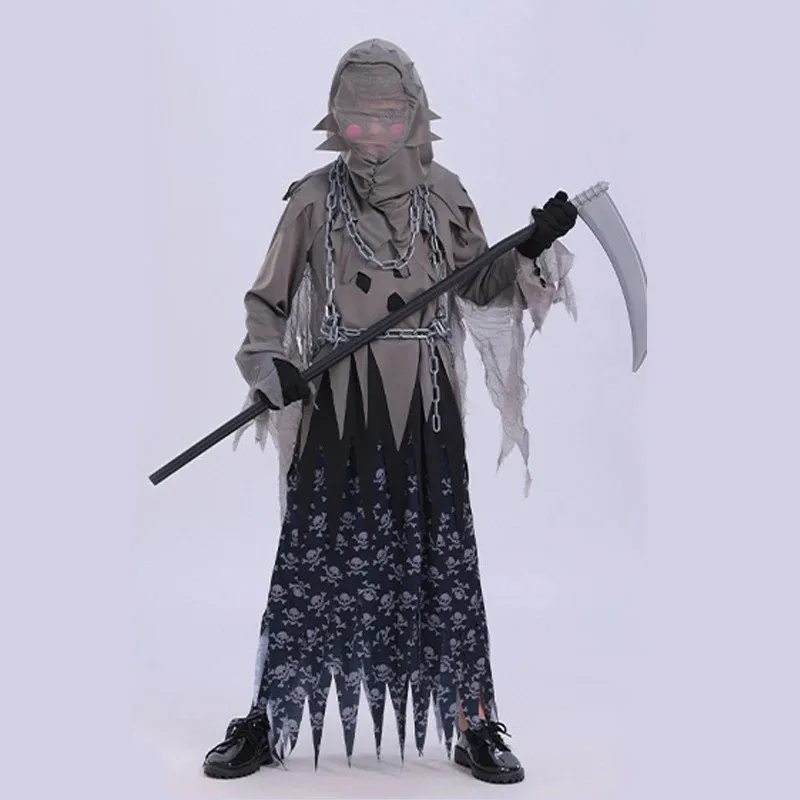 

Костюм для косплея Ghost Dementors на Хэллоуин для девочек, готический ужас, зомби, накидки с капюшоном, День мертвых, вечерние плащи