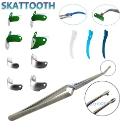 Dental Sectional Contoured Matrix System Matrices with PTFE Coat Matrix Bands M4 Stainless Steel Tweezers Dental Tulwar Wedges