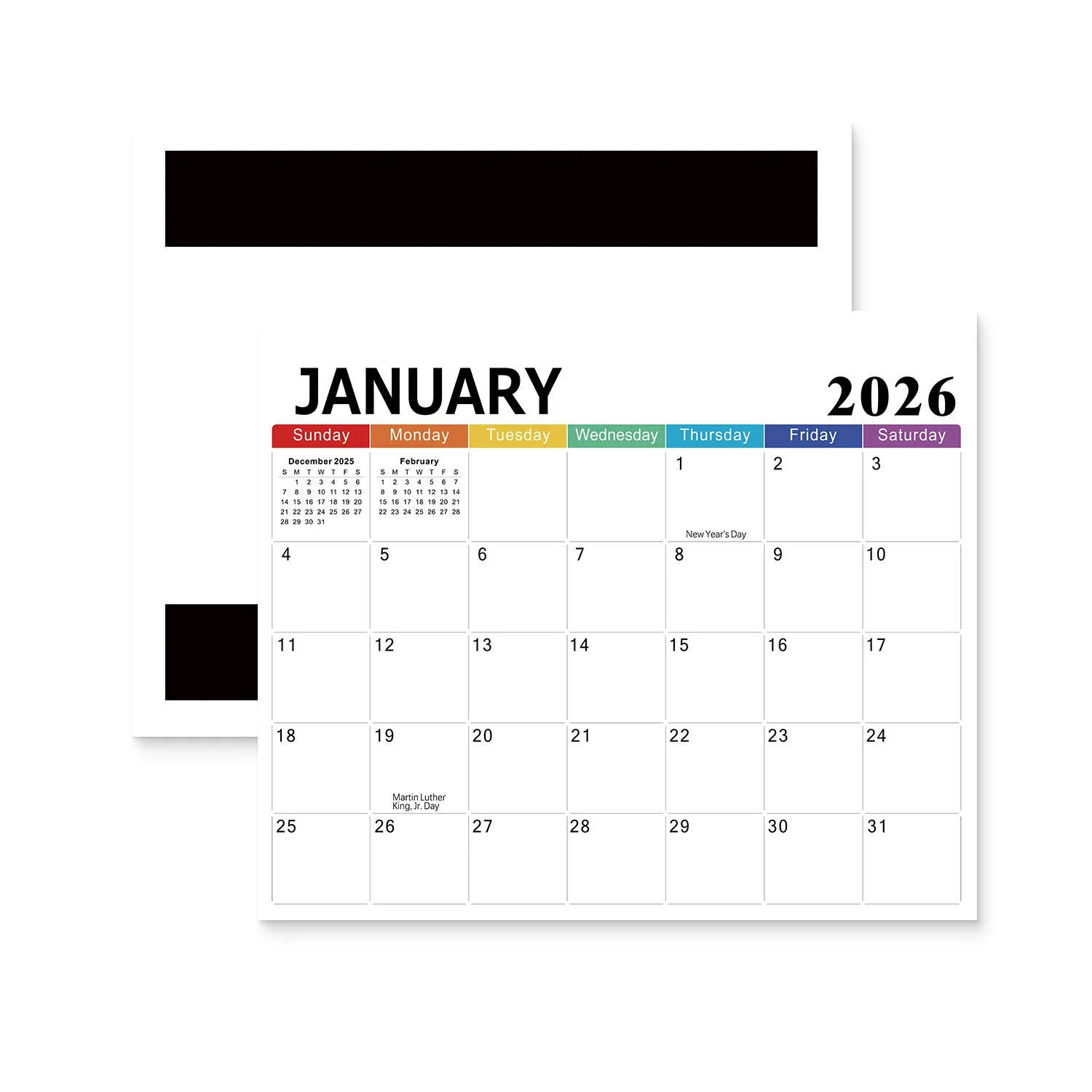 2026 تقويم عائلي للثلاجة المغناطيسية تقويم الثلاجة لمدة 18 شهرًا إلى 2027 يونيو، تقويم تمزيق مع ورق سميك