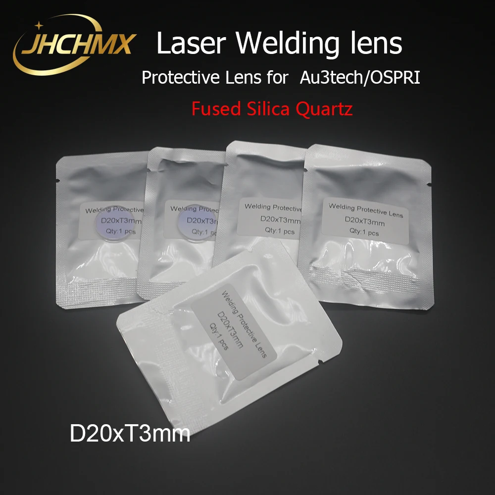 Jhchmx-fiber Laser Welding Hand-holder Lente de Proteção do Windows D20 t3 para Au3tech Ospri Hand Gun Head