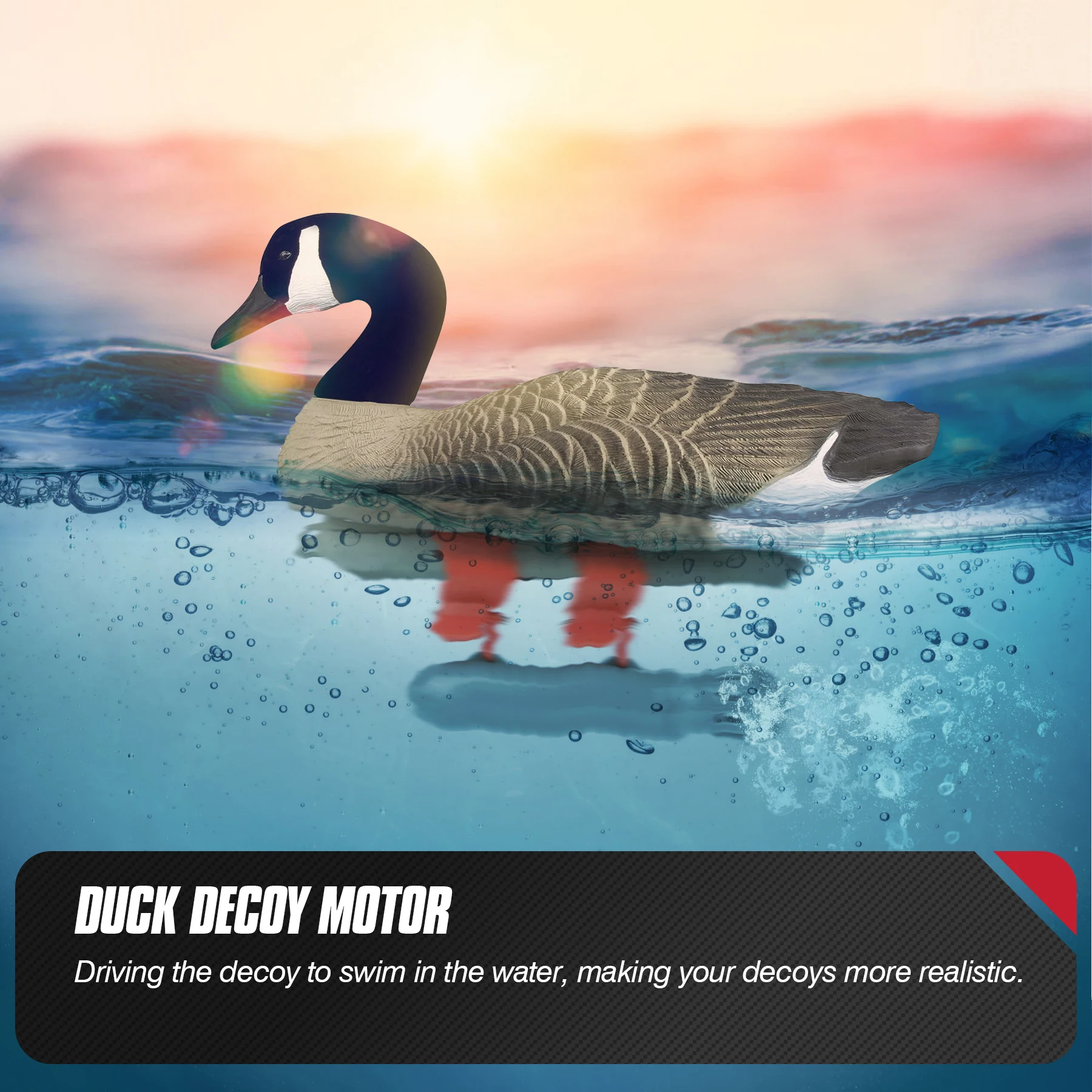 Hunting Decoy Duck Drive Motor W/Clip Waterfowl Decoy Electric Motors for Goose Duck Hunting Outdoor Equipment Hunting Accessory