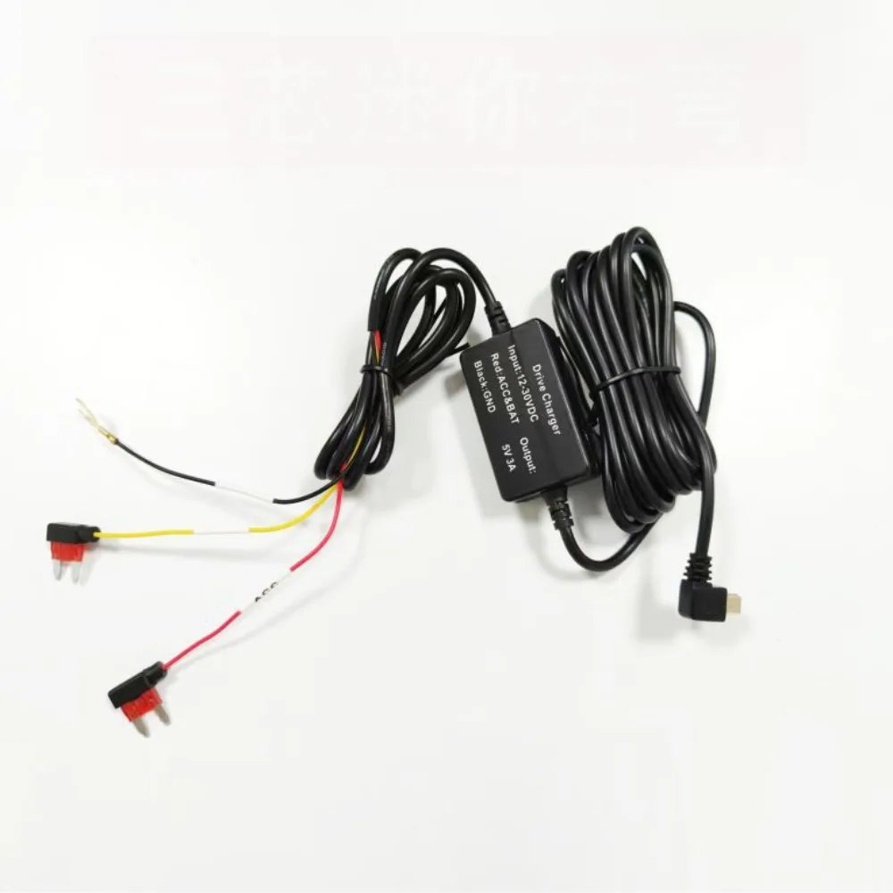 12-30V Input Dash Cam Hardwire Kit 5V/3A Output Parking Monitoring Camera Hardwire Adapter Low Voltage Protection