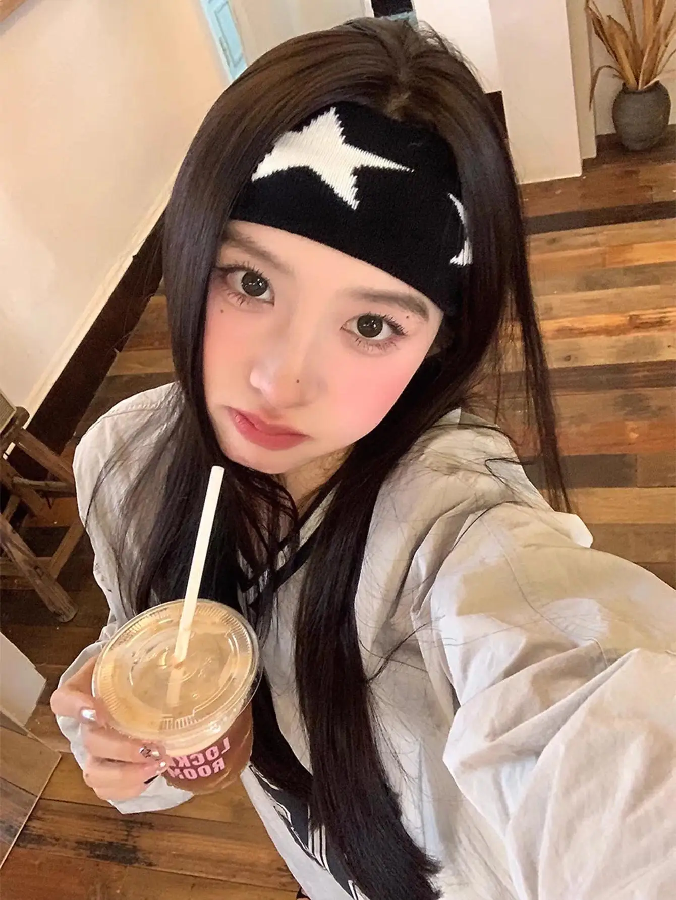 1/2Pcs Black White Star Headbands for Women Girls Yoga Workout No Slip Soft Hair Accessories Head Wraps Fashion Hairbands