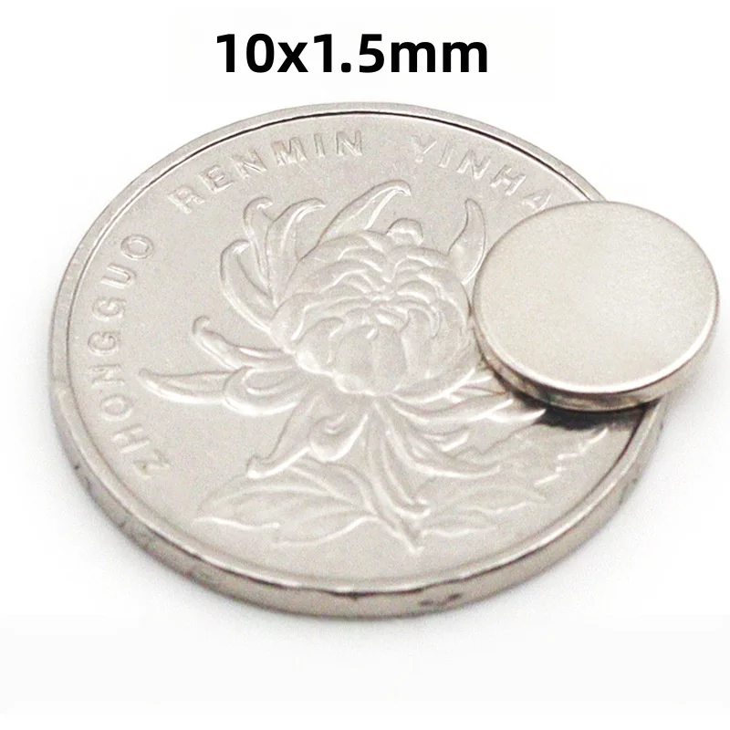 10x1.5mmRound magnets can be flexibly used for refrigerator attachment, office document fixing and DIY crafts10x1.5mm