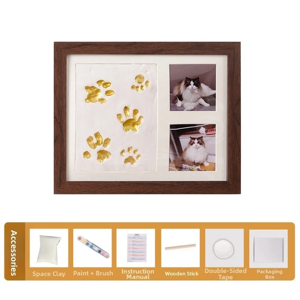 Non-Toxic DIY Keepsake Kit Creative Safe Handprint Kit Clay Mold Exquisite Footprint Frame Baby Shower Gift