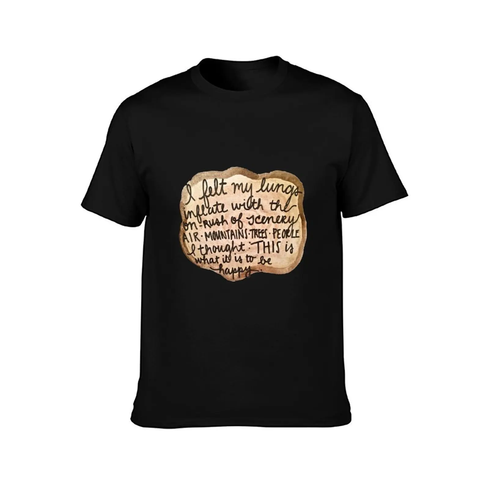 Sylvia Plath Happy Tree Ring Quote T-Shirt Casual Pattern Print Tee Shirt T-Shirt