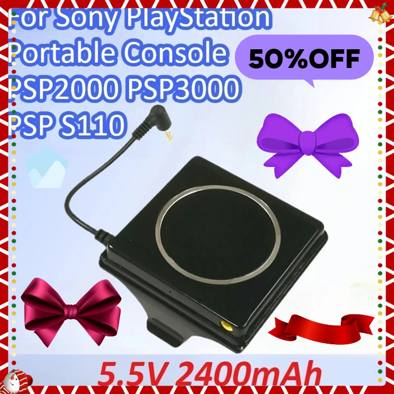 

New 2400mAh 5.5V Gamepad Back Clip Li-ion Battery for Sony PlayStation Portable Console PSP2000 PSP3000 PSP S110 High Quality