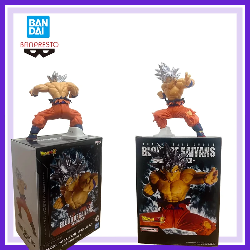 العلامة التجارية الأصلية الجديدة بانداي بانبريستو لعبة دراغون بول سوبر الدم من سايان سون جوكو أنيمي عمل أرقام لعبة مجسمة جمع هدية