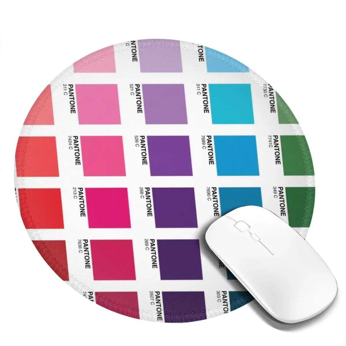 Shades Of Pantone Colors Round Mouse Pad Computer Keyboard Mouse Mat Gaming Laptop Desk Mat Office Table Mats