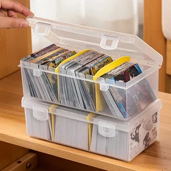 Korean Acrylic transparent Storage Box Blind box Card Kpop Photocard Storage Box Photo Card Organizer Compartment Flip Box