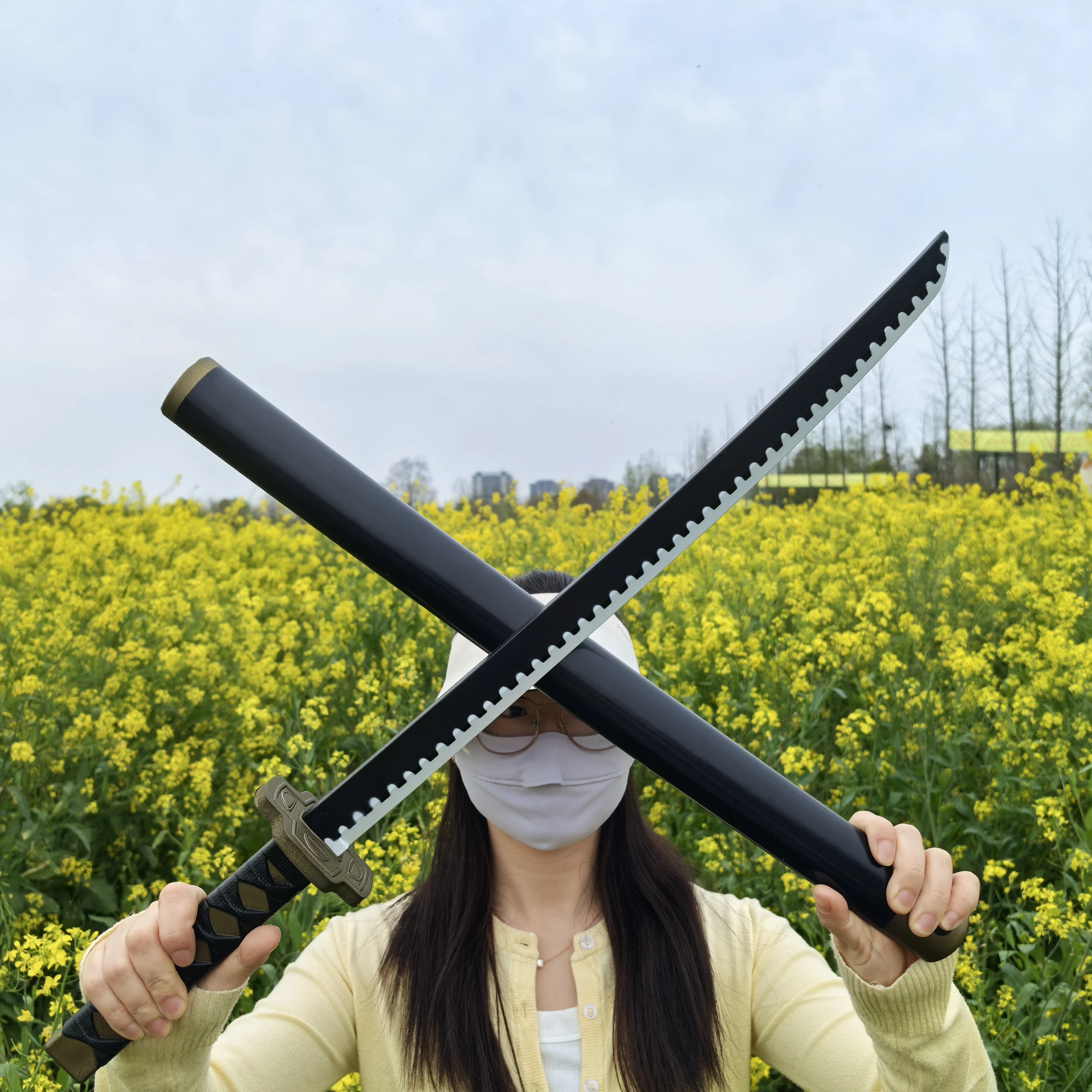 

72-сантиметровая катана Ророноа Зоро, сабля Сандаи Китецу, аниме-меч, реквизит для косплея, нож ниндзя, японская катана из One Piece, самурайский меч Юки, детская игрушка