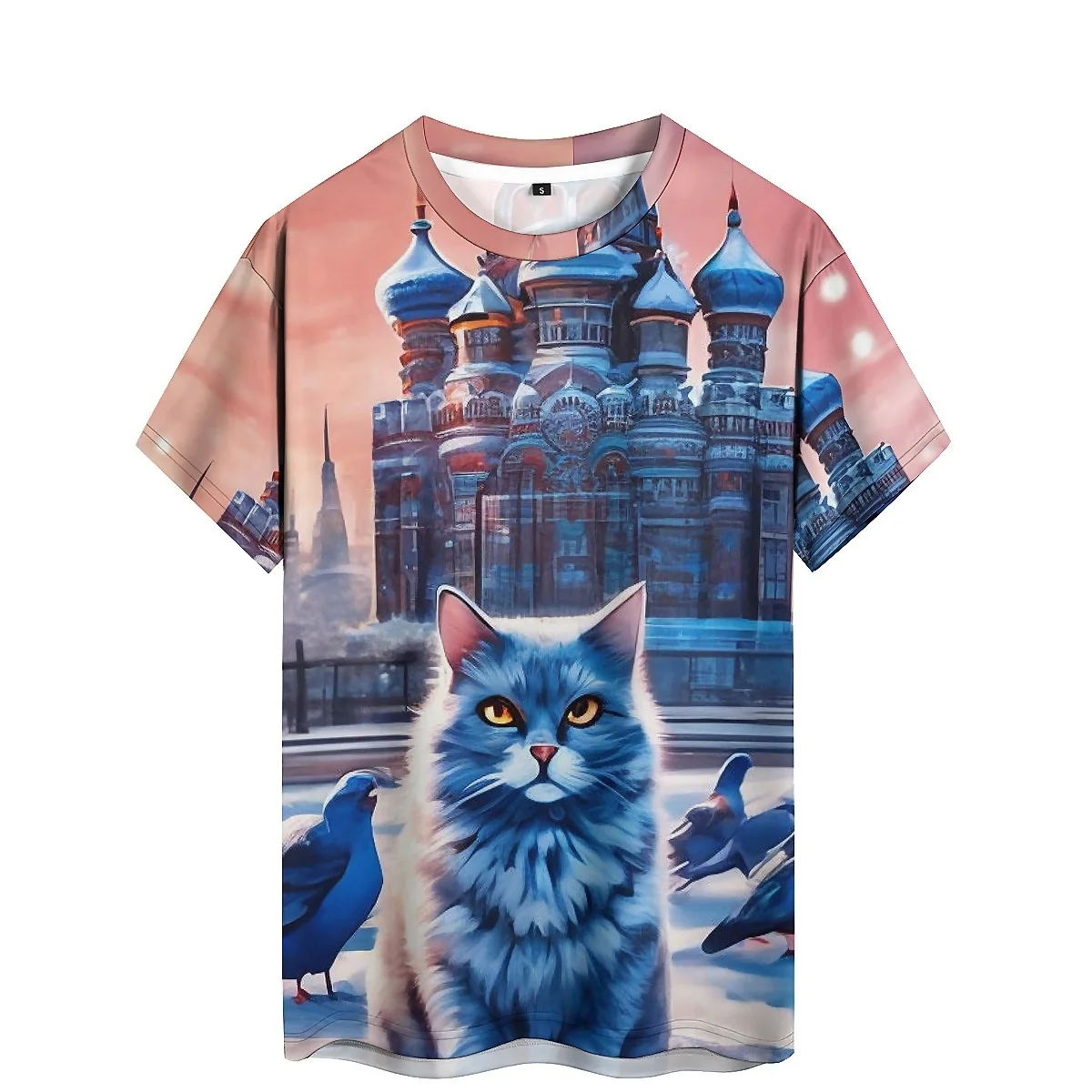 

Cool Lightweight New 3D Colorful Men's 3D Printed Short Sleeve T-Shirt - High-Quality