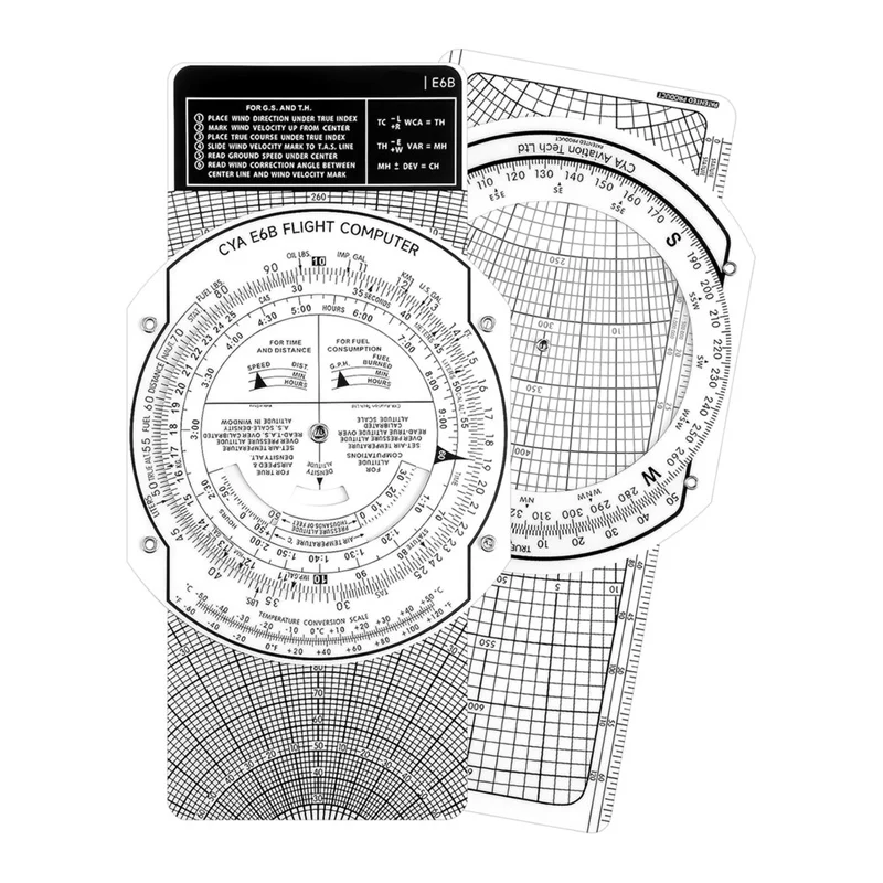 WCS-E6b Flight Calculator Flight Computer Calculator Essential Flying Training Student Tools For Flight Flying Training