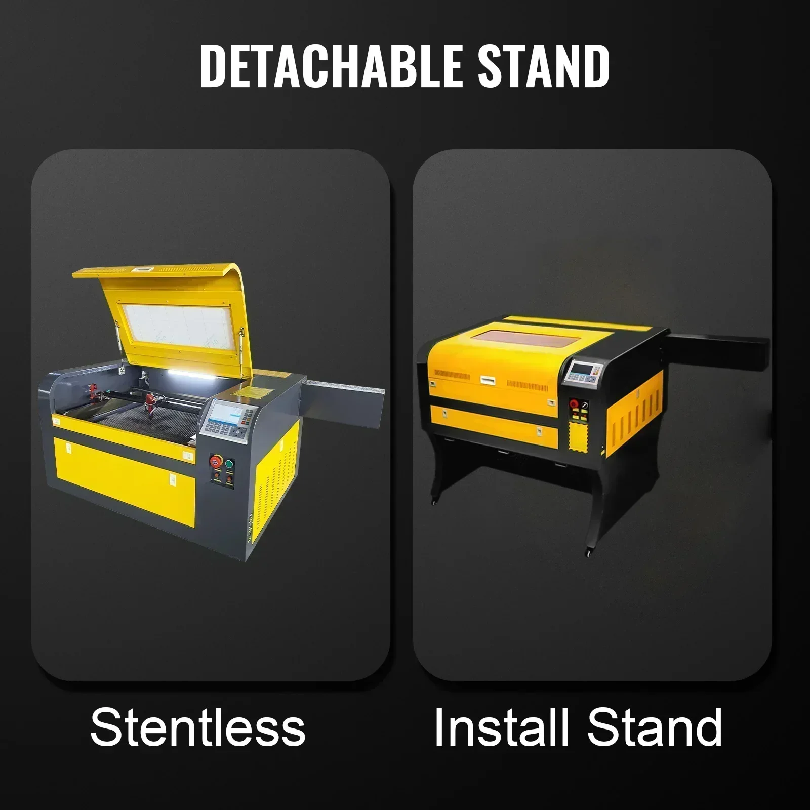 VEVOR CO2 آلة الحفر بالليزر 50/60 واط الليزر حفارة 40*60 سنتيمتر منطقة النقش ث/لوحة تحكم رقمية للخشب والجلود الاكريليك #6