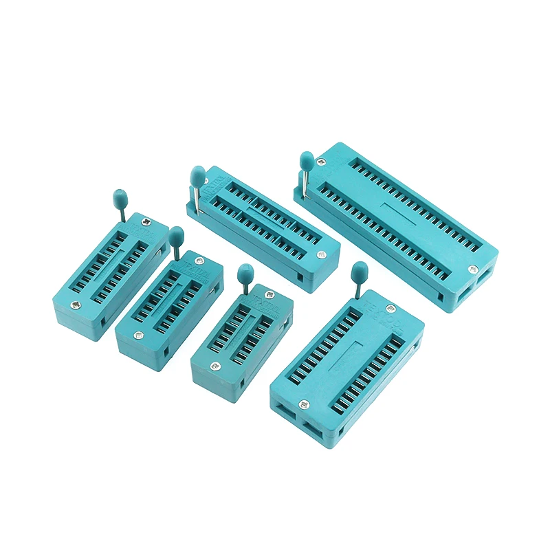 2PCS 2.54MM IC lock seat socket Test Universal ZIF sockets DIP - 14P 16P 20P 24P 28P 40P Pin Wide Narrow Body DIP Chip socket