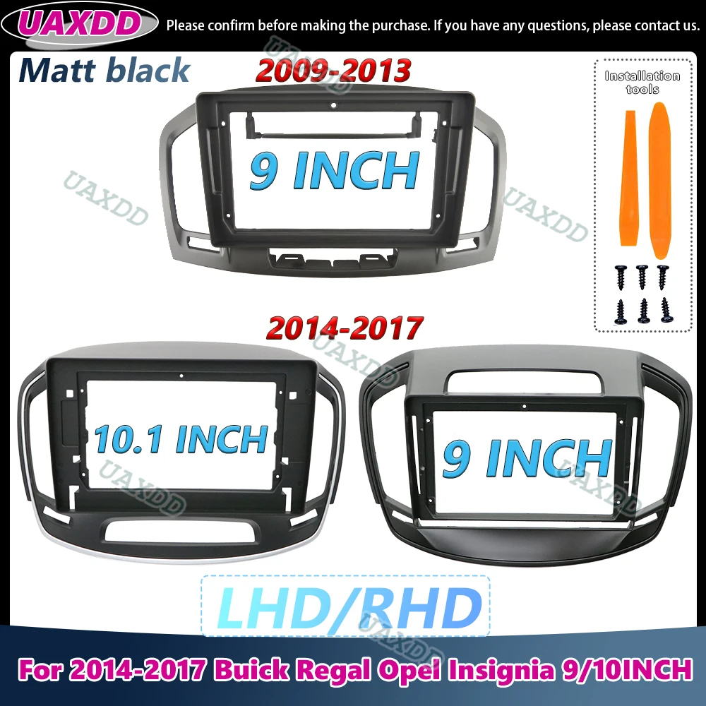 Autoradio-Bänderrahmen für Opel Vauxhall Insignia Buick Regal 2009–2017 10 9 Zoll 2DIN Stereo Panel Kabelbaum Kabel Canbus Decoder