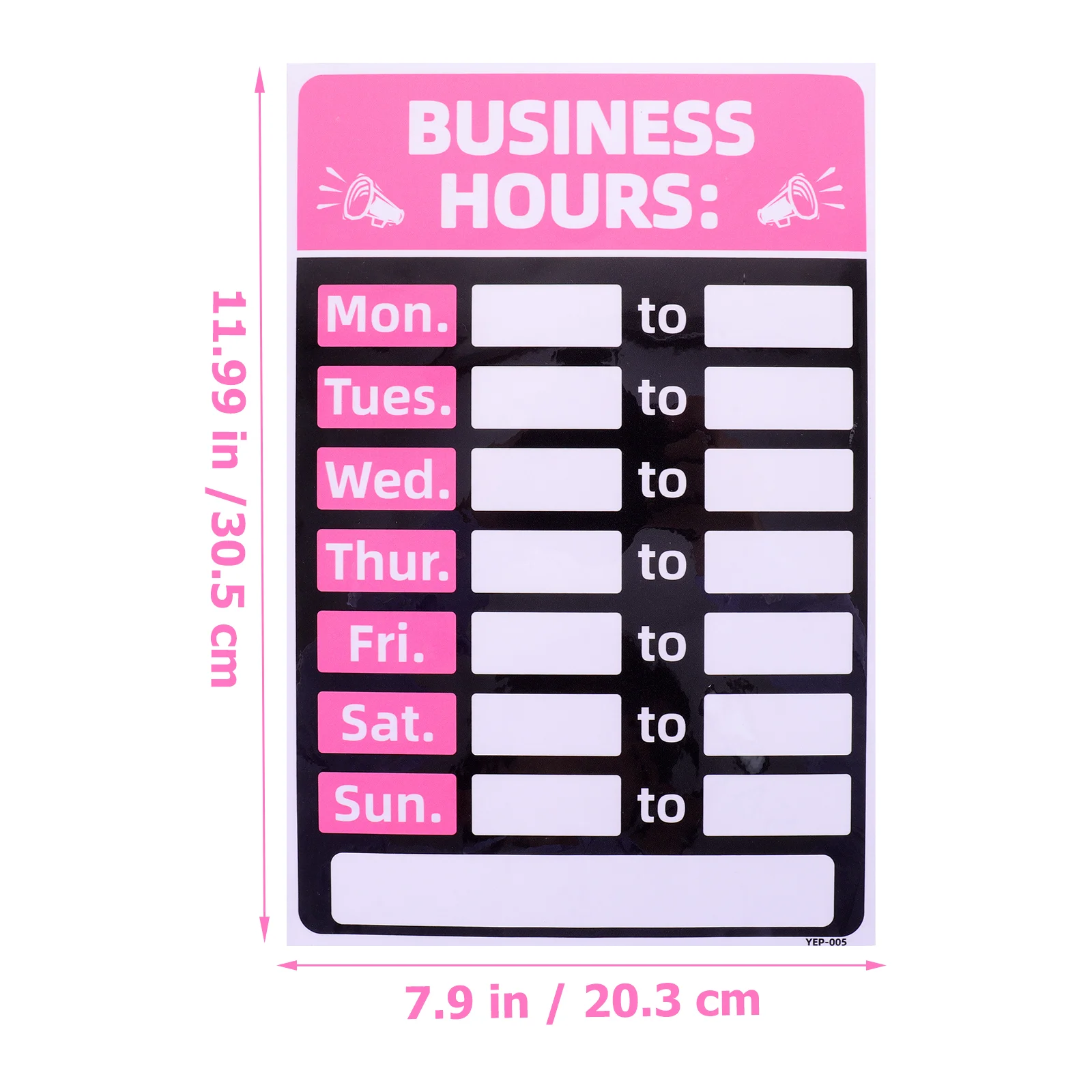 2 Pcs Chalkboard Signs Business Store Opening Hour Logo Stickers Decal Red Operation Hours Office