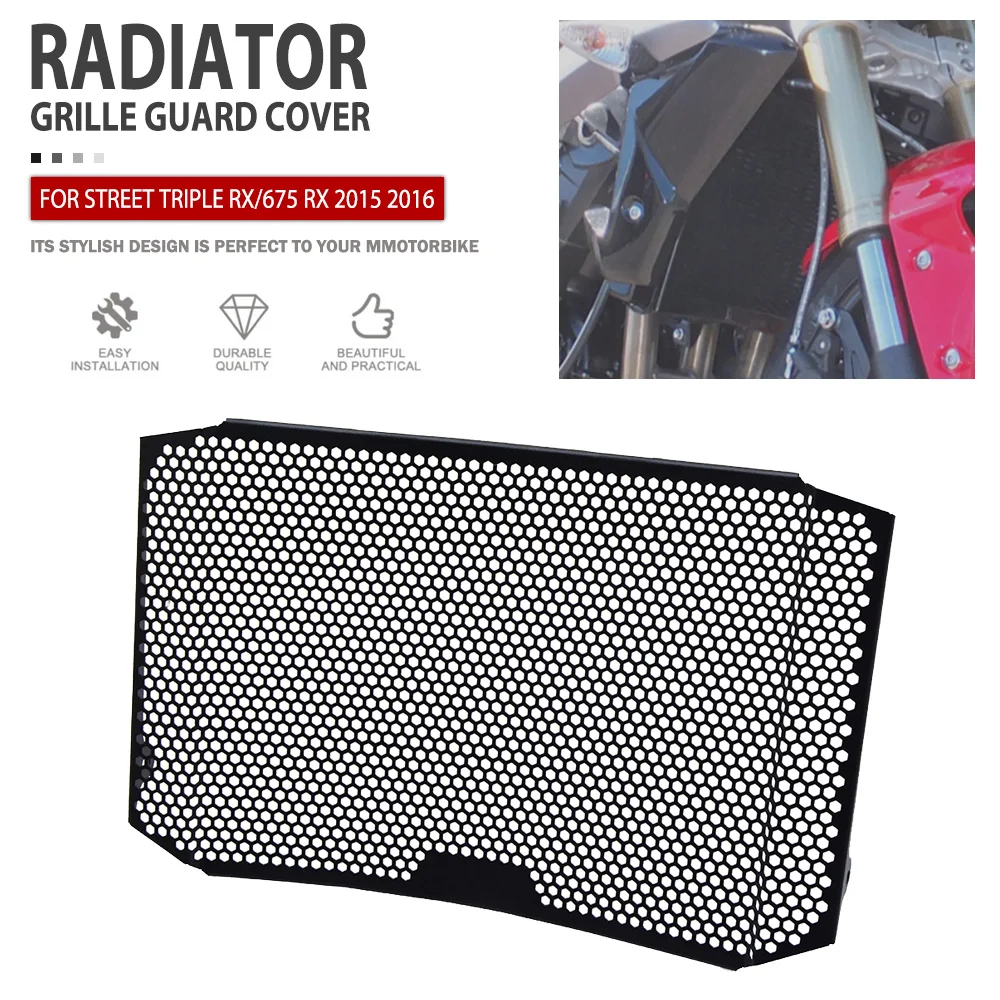 

Radiator Guard For Street Triple RX/675 RX 2015 2016 Motorcycle Radiators Grille Cover Protector Accessories Parts