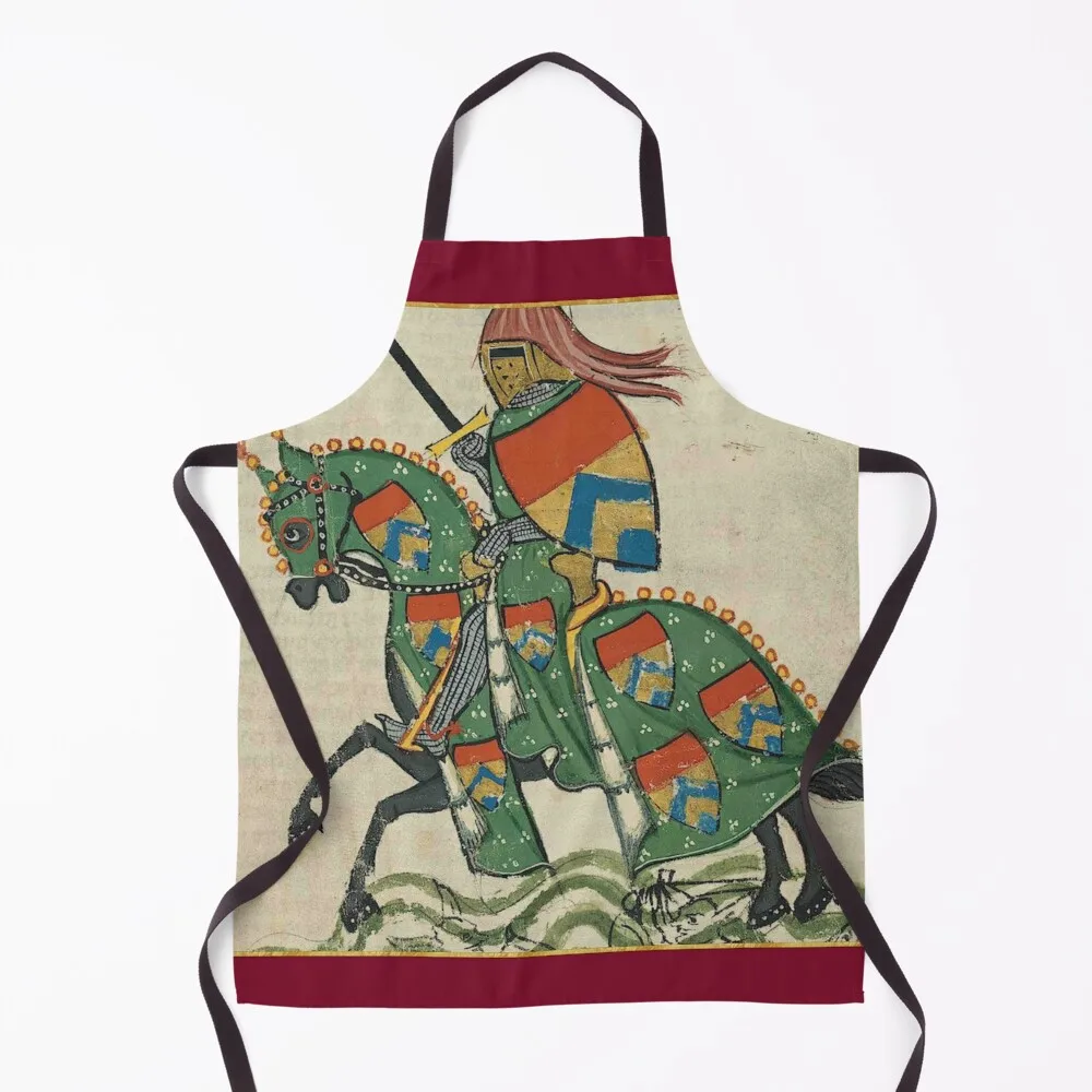 The Green Knight Medieval Illumination Apron Korean For Cosmetologist Apron