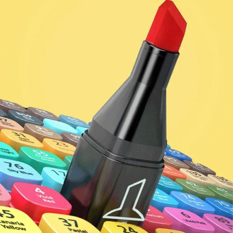 Double Head Oil Alcohol Marker Single Black Brush No. 120 Bulk Complementary Color Painting Art Supplies