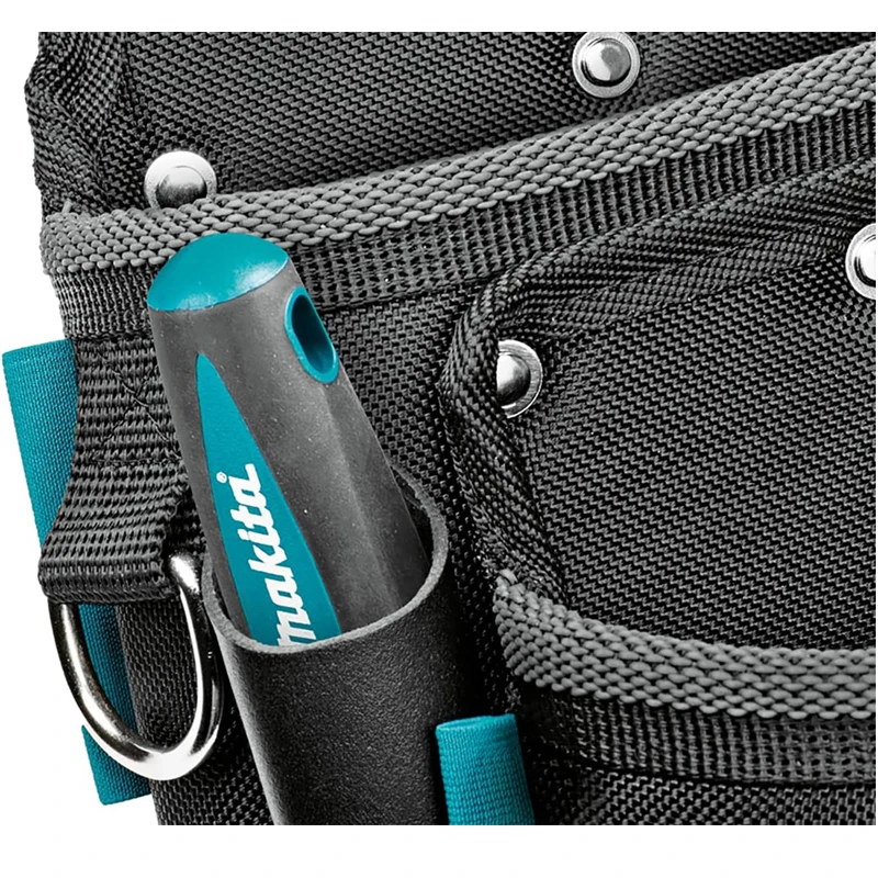 Makita E-15198 Ultimate 2 Pocket Fixing Pouch 2 Large Front Pockets 4 Long Elastic Loop Tool Holders 3L Technology