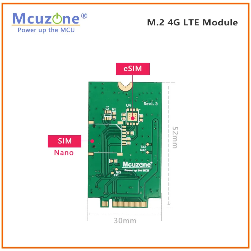 Módulo M.2 4G LTE, Raspberry Pi,NVIDIA sin controlador, CHIP eSIM, GPS,Compatible con interfaz 5G, 30x52mm CM4 fibocom NL668-EU ZTE