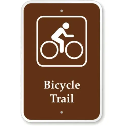 Bicycles Must Stop Aluminum Weatherproof  Sign-Aluminum
